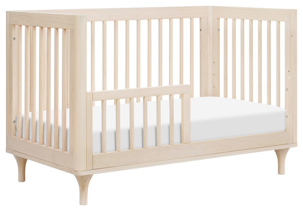 Lolly 3-in-1 Convertible Crib With Toddler Bed Conversion Kit, Washed Natural