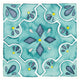 "Garden Getaway Tile II Teal" Digital Paper Print by Laura Marshall, 38"x38"