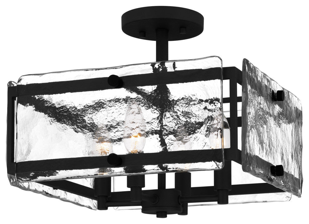 Quoizel QSF5594 4 Light 15"W Semi-Flush Ceiling Fixture - Earth Black
