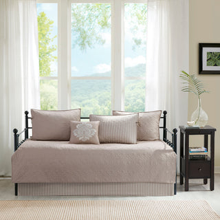 Madison Park Quebec 6 Piece Reversible Daybed Cover Set, Khaki