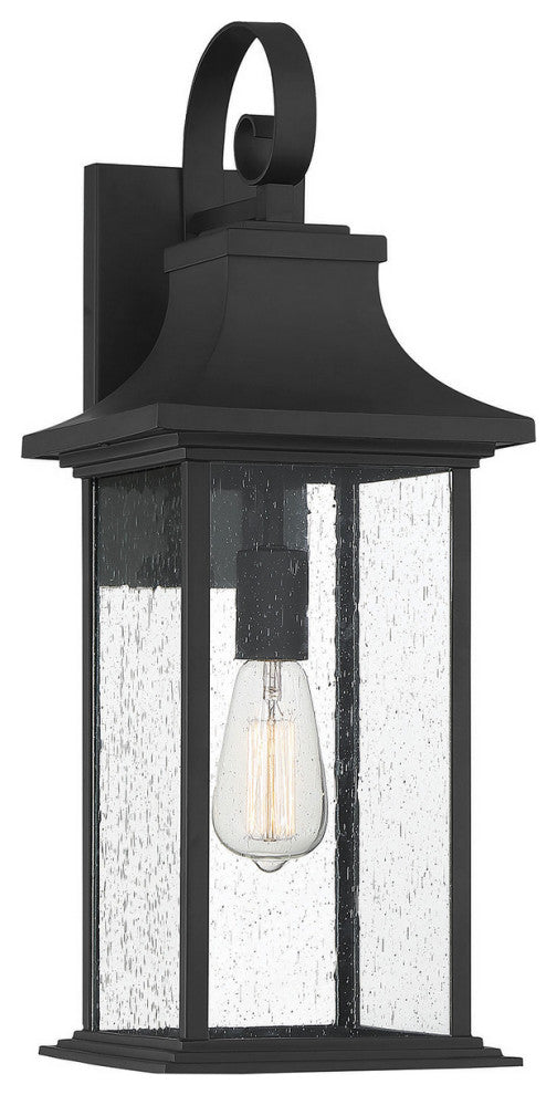 Hancock 1-Light Outdoor Sconce, Matte Black