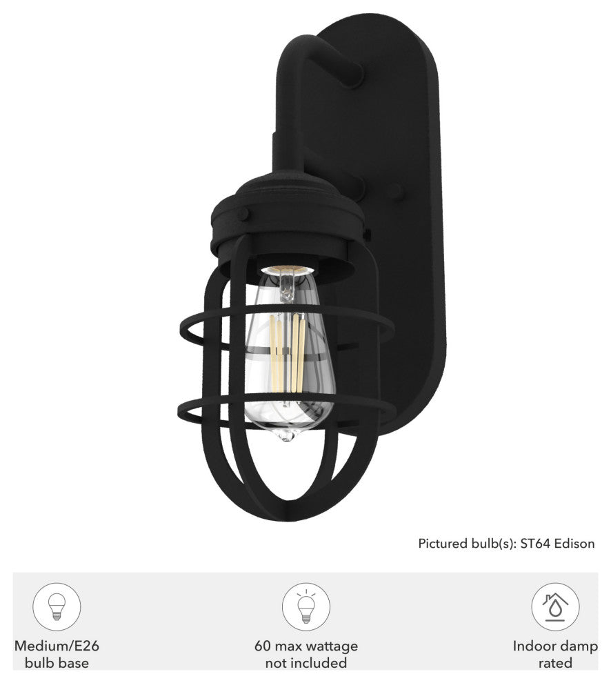 Hunter Starklake 5 Sconce Starklake 15\" Tall Wall Sconce - Natural Iron