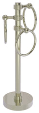 Vanity Top 3 Towel Ring with Groovy Accents, Polished Nickel