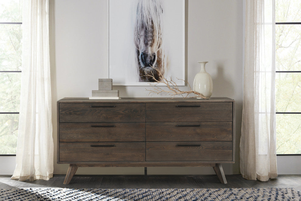 Astoria Oak Dresser for Bedroom with 6 Drawers