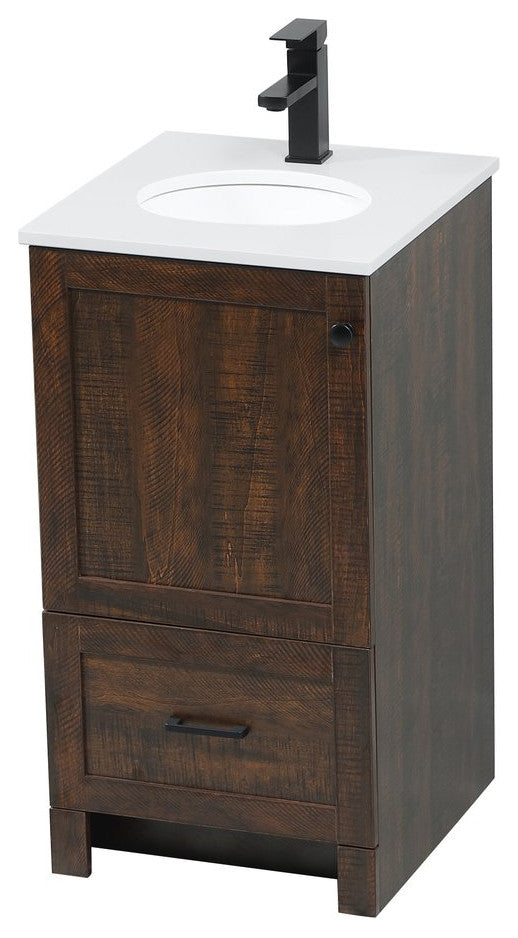 Home Living 19" Farmhouse Expresso-Light Bathroom Vanity