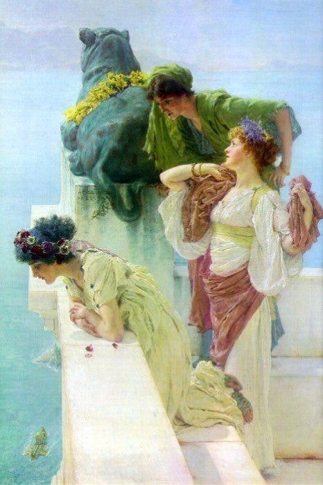Sir Lawrence Alma-Tadema A Coign of Vantage, 18"x27" Wall Decal