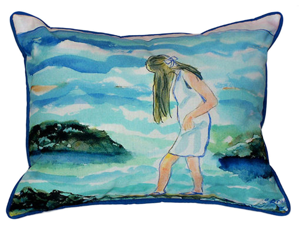 Betsy Drake Mia On The Rocks Extra Large 20 X 24 Indoor / Outdoor Pillow