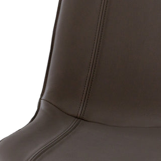 May Side Chair, Petal Paloma Leather, Silver Powder Coat