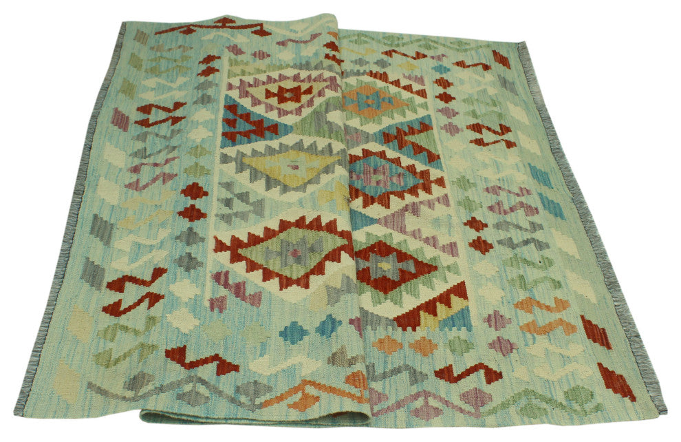 Sangat Kilim Tasleem Lt. Green Rug