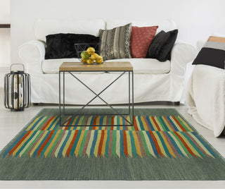 Winchester Kilim Khaleeq Rust/Blue Rug, 4'0x5'10