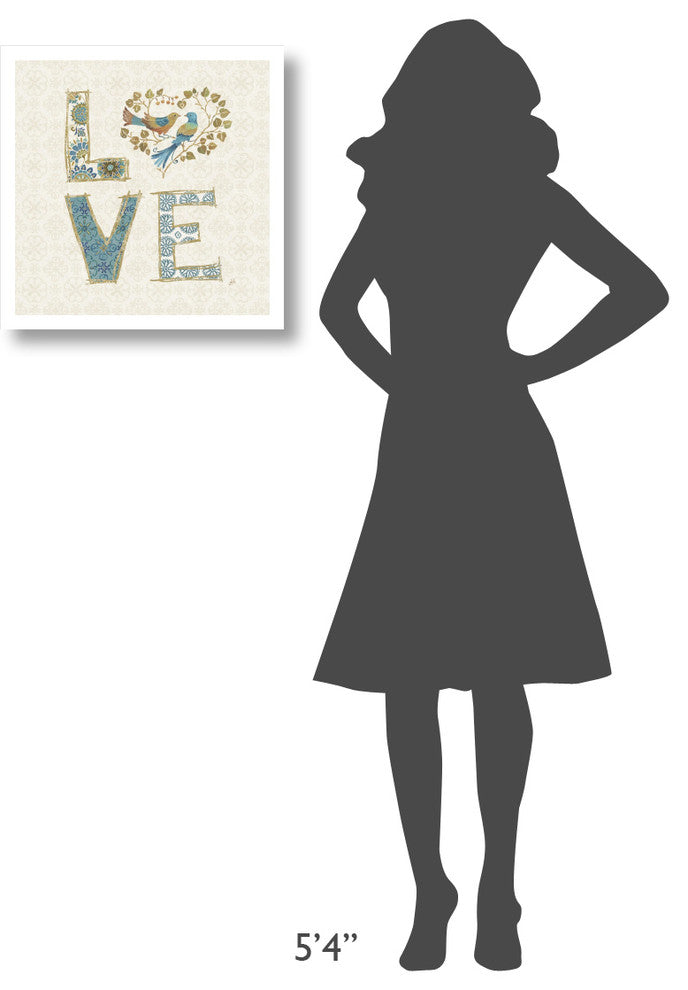 "Love Tales IV" Digital Paper Print by Daphne Brissonnet, 20"x20"