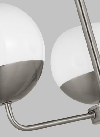 Alvin Three Light Chandelier, Brushed Nickel