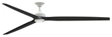 Fanimation Spitfire 96" Fan/LED Light, matte White, Matte White/Black Blades