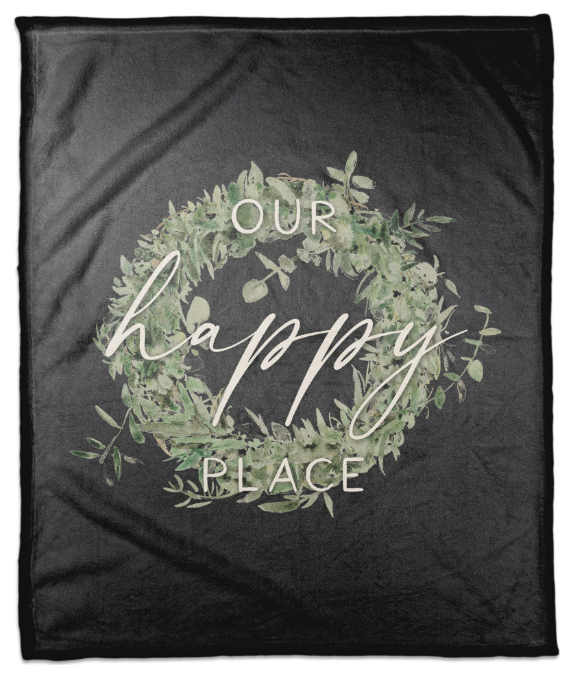 Our Happy Place 50x60 Coral Fleece Blanket