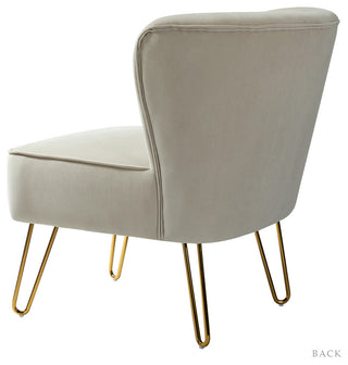 Upholstered Accent Side Chair With Tufted Back Set of 2, Tan