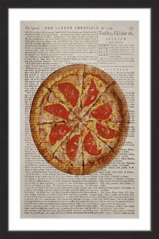 "Salami Pizza" Framed Painting Print, 16"x24"
