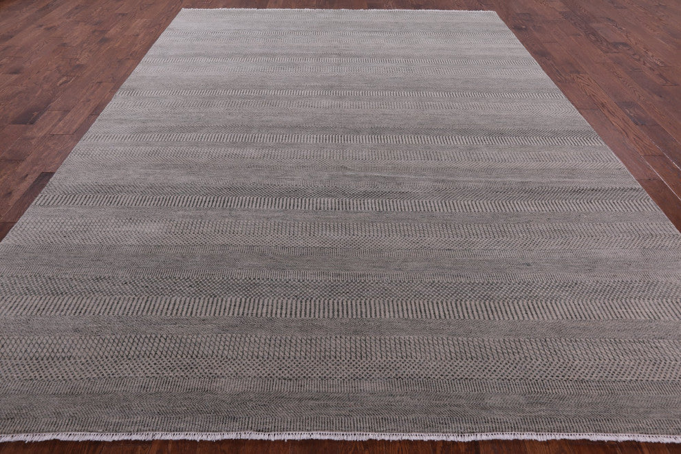 9' 1" X 12' 1" Savannah Gabbeh Wool and Silk Hand Knotted Rug Q6523