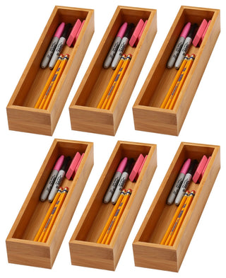 YBM Home Kitchen Drawer Organizer Storage Box 6 Pack, 3x12x2 Inch