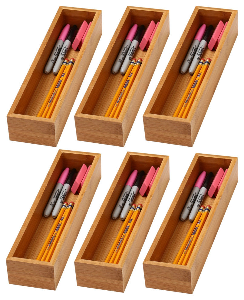 YBM Home Kitchen Drawer Organizer Storage Box 6 Pack, 3x12x2 Inch