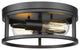 Bethel International YS2180C12BLK 2 Light Flush Mount, Black