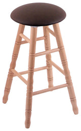 Holland Bar Stool, Oak Round Cushion Counter Stool, Turned Legs