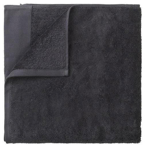 Riva Organic Terry Cloth Hand Towel, Set of 2, Magnet/Charcoal