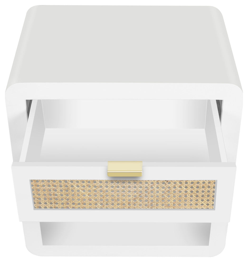 Langham Night Stand, White, Large