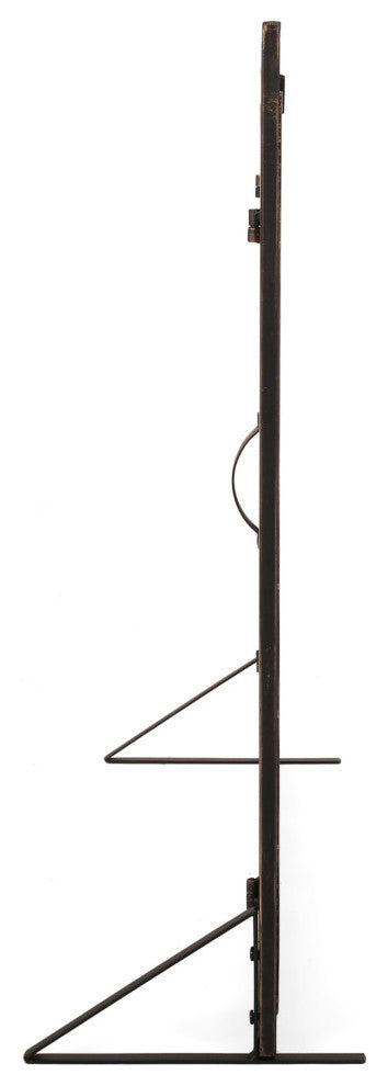 Samantha Iron Fireplace Screen, Black Brushed Gold