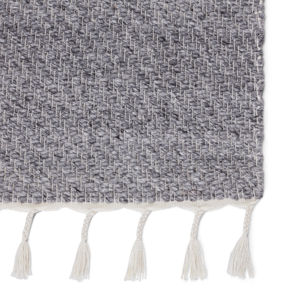 Jaipur Living Encanto Indoor/ Outdoor Solid Area Rug, Gray/White, 5'x8'