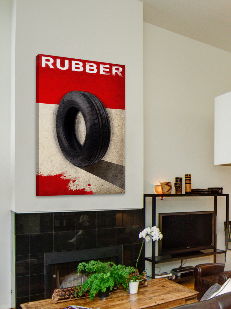 "Rubber Movie" Painting Print on Wrapped Canvas, 20"x30"