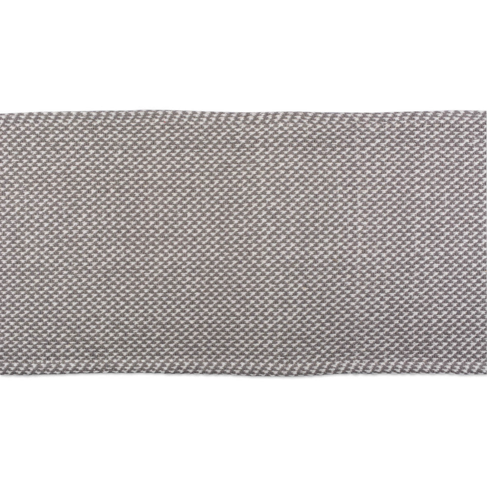 Gray Woven Table Runner 15X72