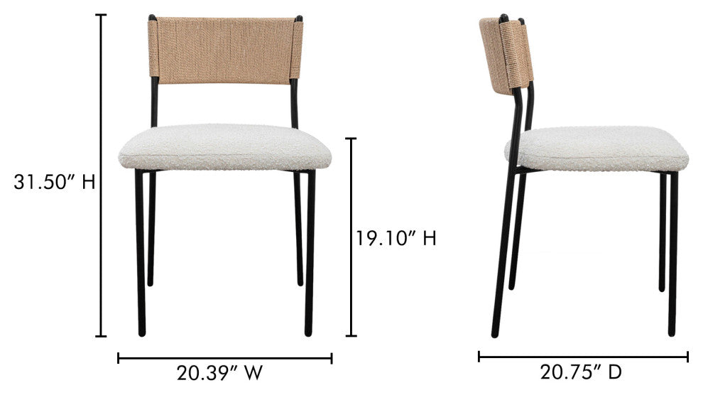 Foley Dining Chair White-Set of Two