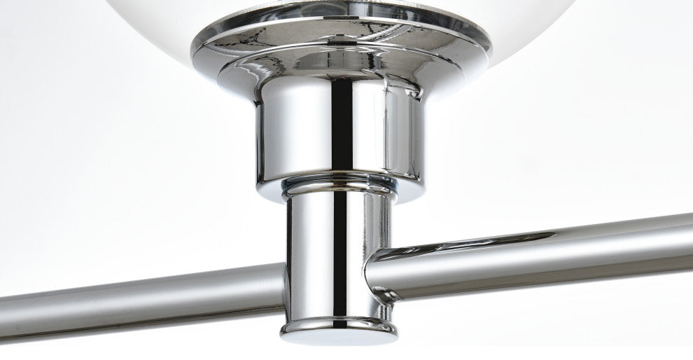 2 Light Chrome And Clear Bath Sconce