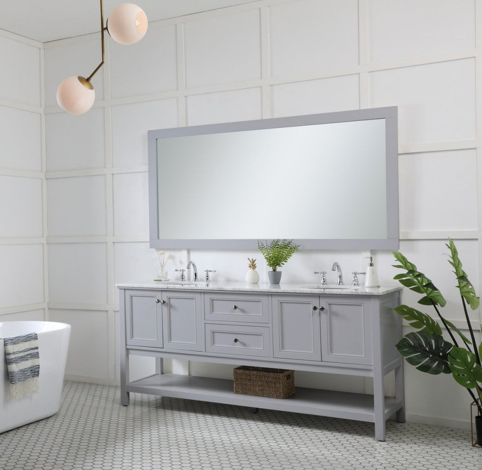 Anderson Rectangle Vanity Mirror 72", Gray