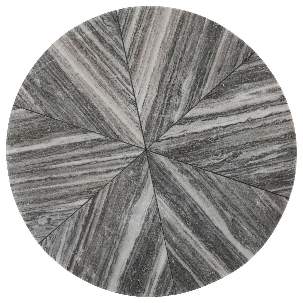 Contemporary Nyles Marble Accent Table - Multicolor