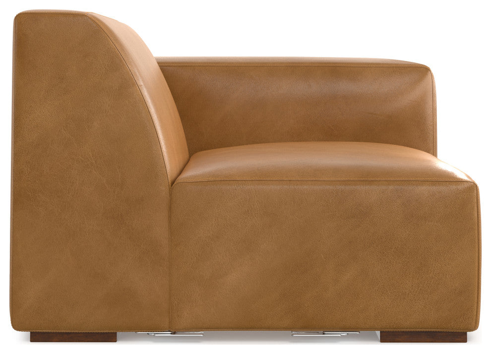 Rex Right-Arm Sofa Module in Genuine Leather