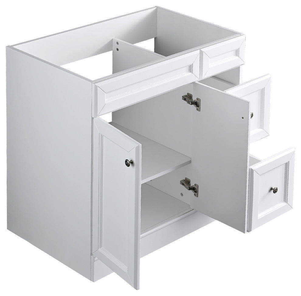 36" Single Bathroom Vanity Base with Drawers