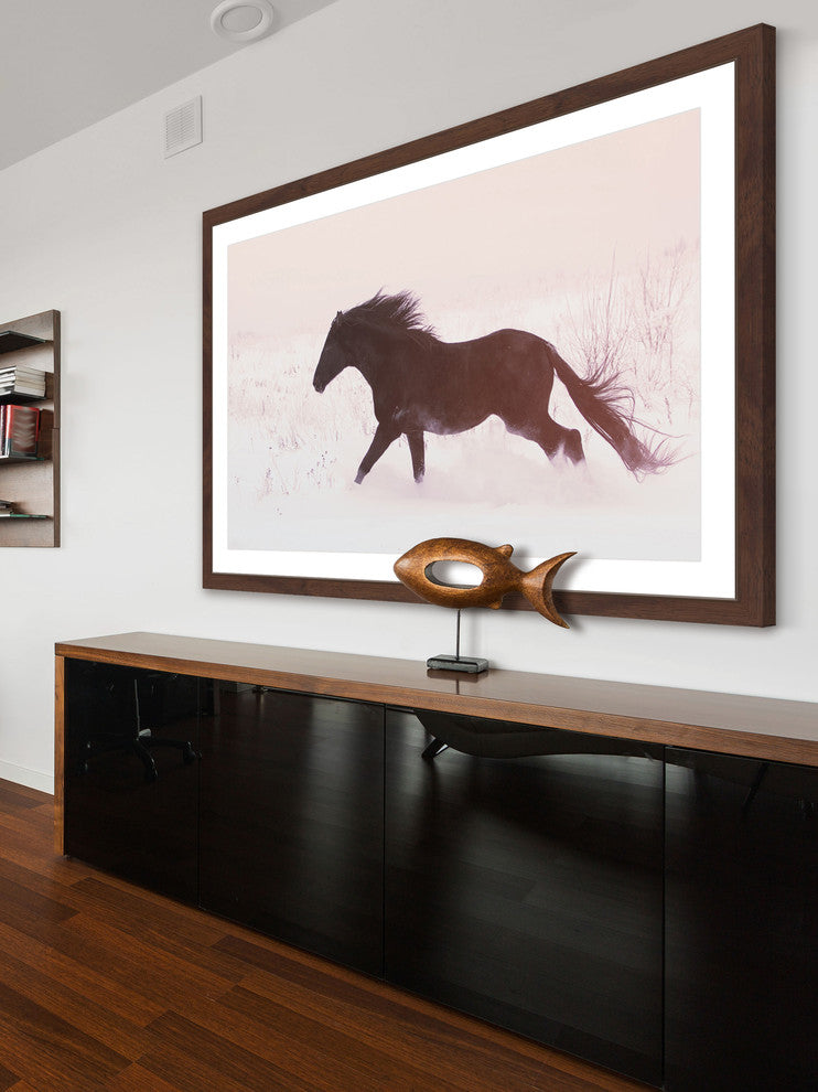 Marmont Hill, "Black Beauty Gallops" Framed Painting Print, 30x20