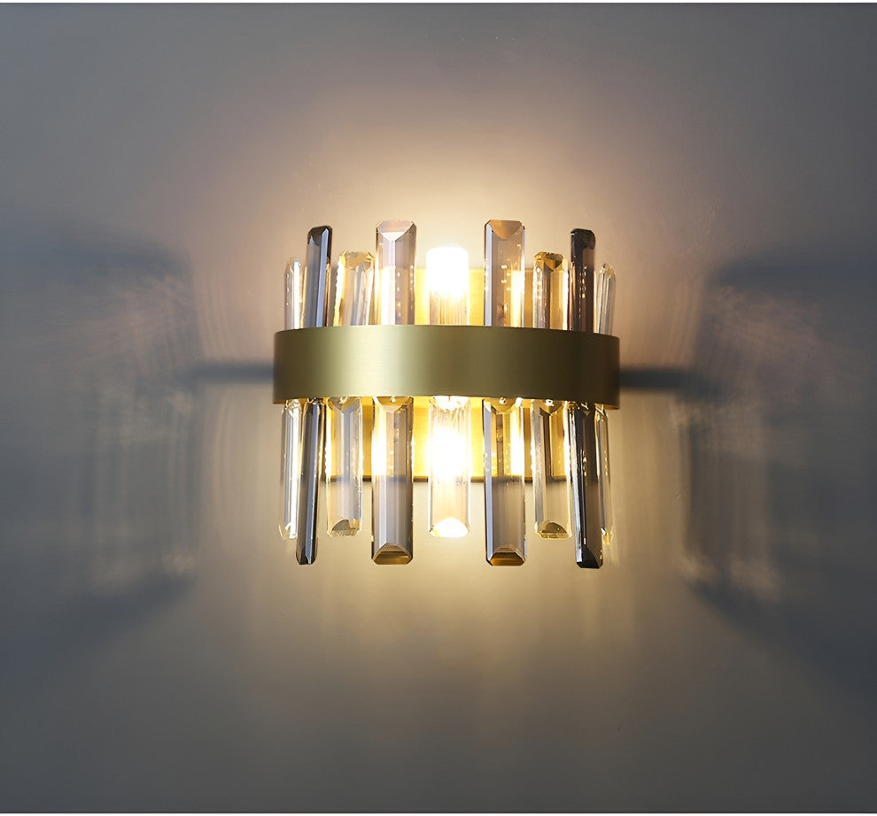 Gandia | Brushed Gold design wall sconce, Cool Light, Non-Dimmable