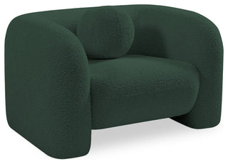 Emory Boucle Fabric Upholstered Upholstered Chair, Green