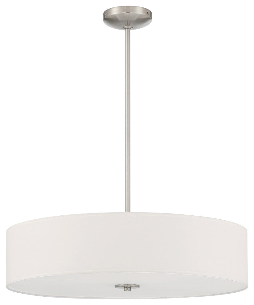 Access Mid Town 4-Light LED Pendant or Semi-Flush Brushed Steel