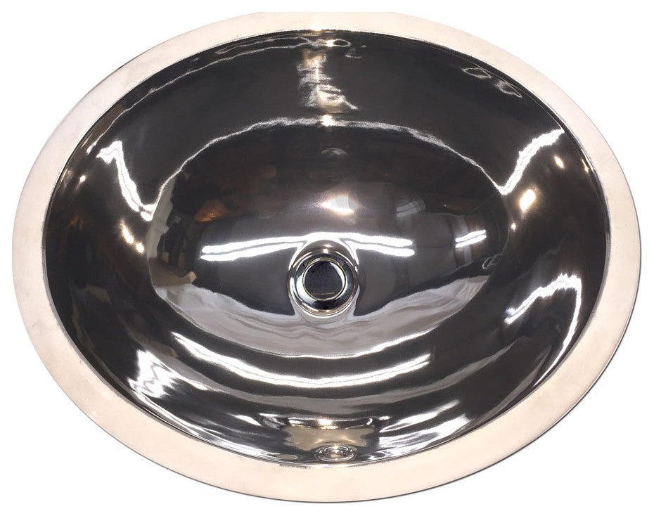 Hand Painted Sink "Full Bright Platinum " Monaco Medium Undermount Sink