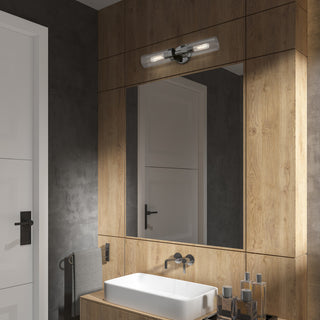 Ludlow 2 Light Black Chrome ADA Vanity Sconce