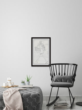 "Boots on Point" Framed Painting Print, 8"x12"