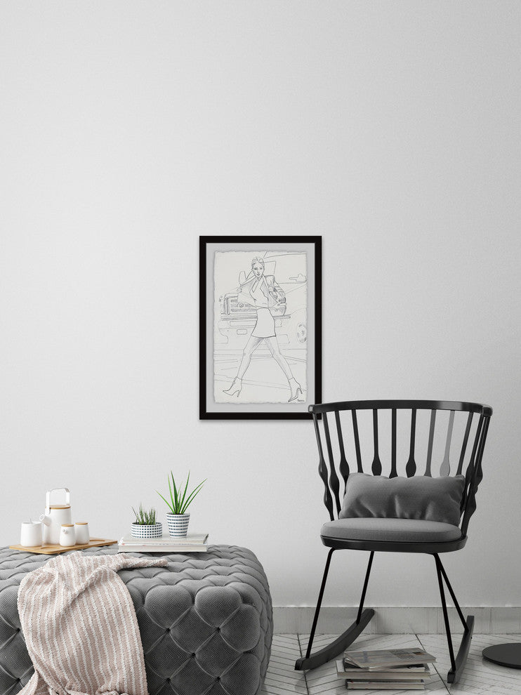 "Boots on Point" Framed Painting Print, 8"x12"