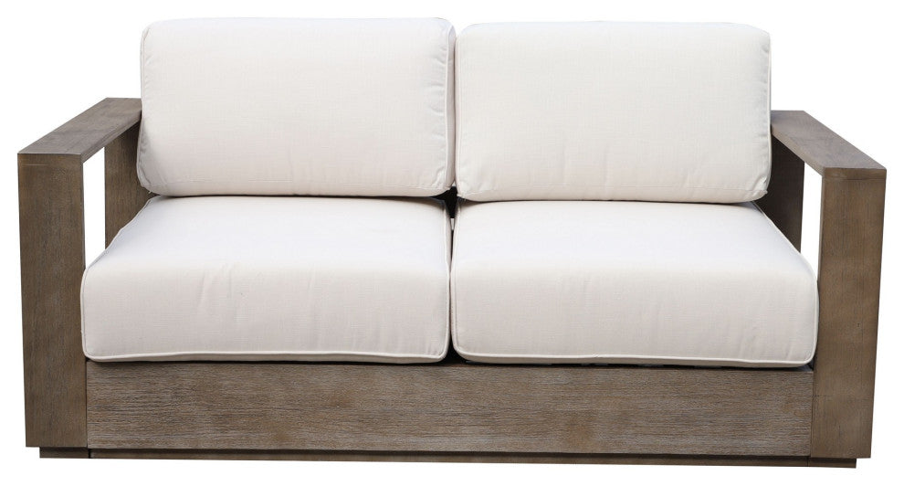 Benzara BM287825 Sofa, Burnt Brown Eucalyptus Wood Frame, Thick Cushioning