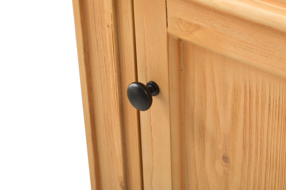 Home Living Vanity with Carrara White Marble Countertop, Natural Wood, 21", Single Sink