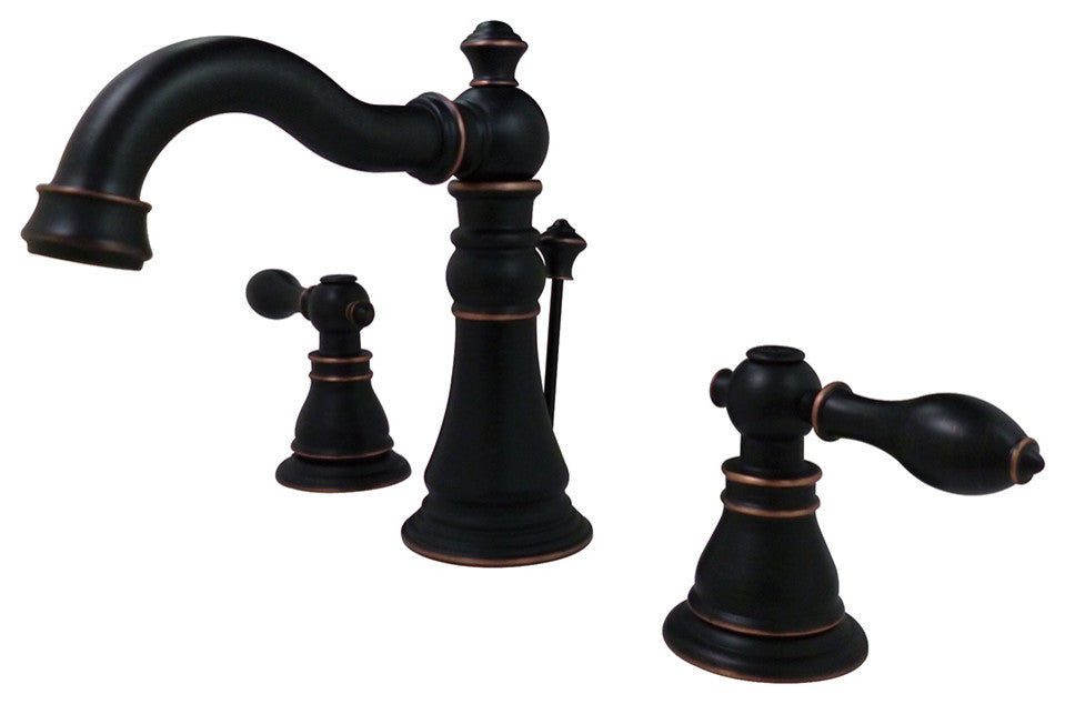 Fauceture American Classic Two Handle Widespread Lavatory Faucet, Naples Bronze