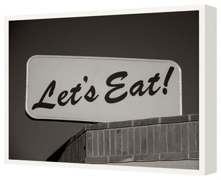Let's Eat Fine Art Print, White, 38"x48"