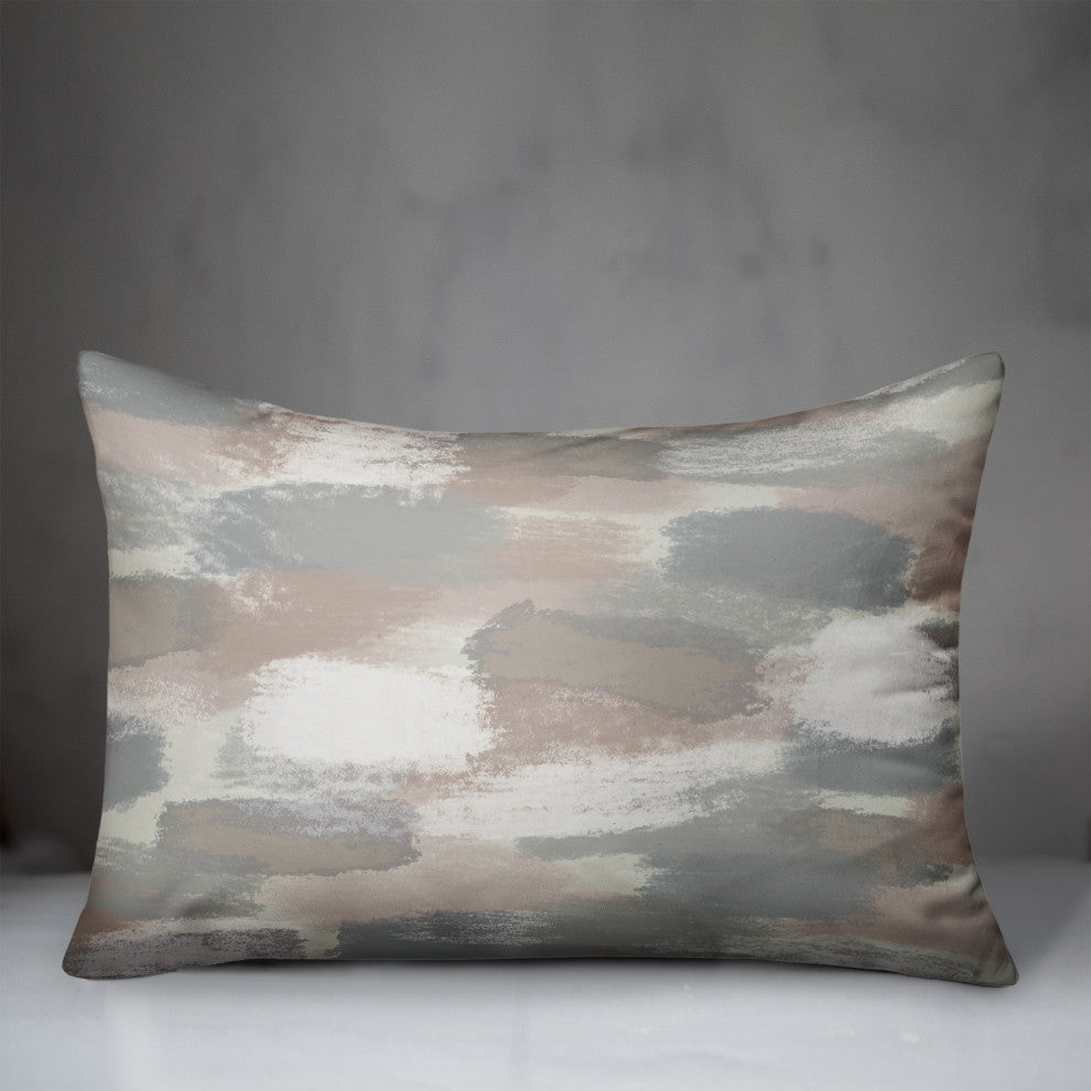 Gray Brushstroke Pattern 14x20 Indoor/Outdoor Pillow